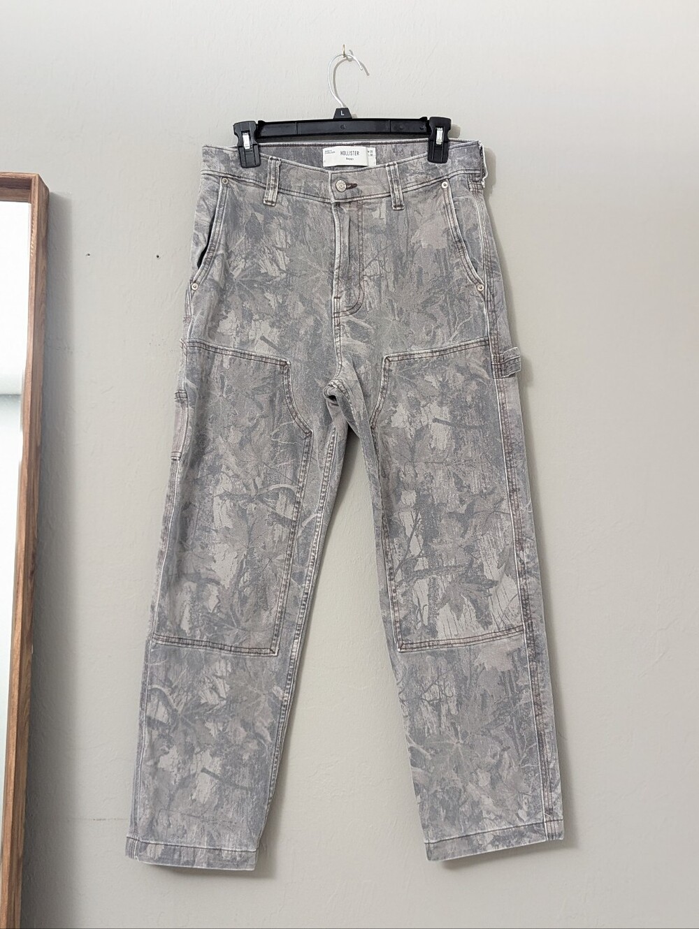 Hollister Baggy Double Knee Carpenter Pants Camo Gray 30x30 Men's or Women's